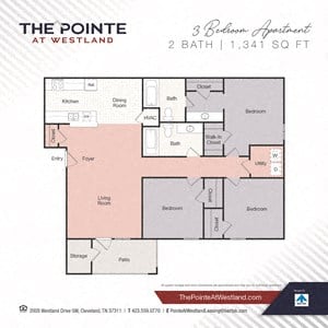 3 Bedroom floor plan